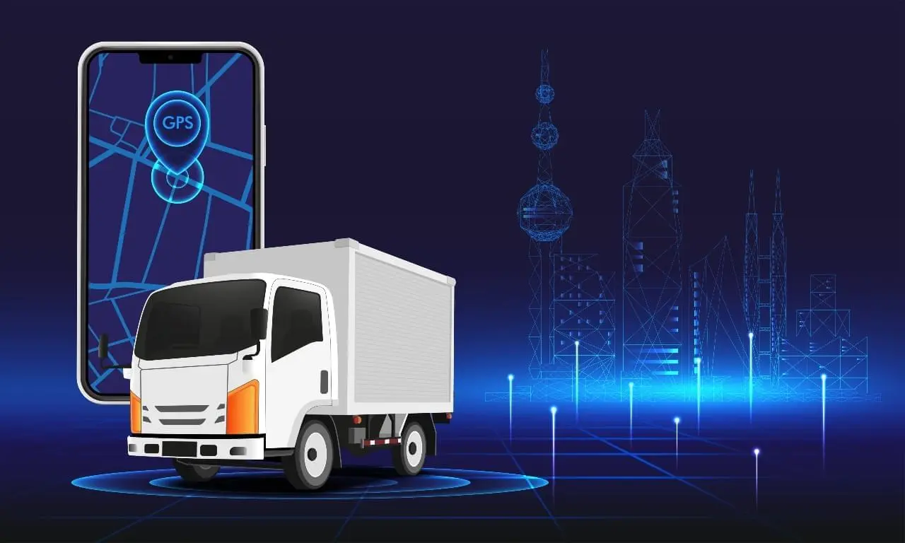 GPS Tracking for trucks illustration
