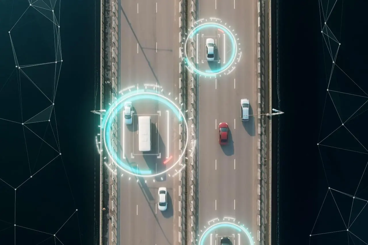 GPS tracking vehicles on highway