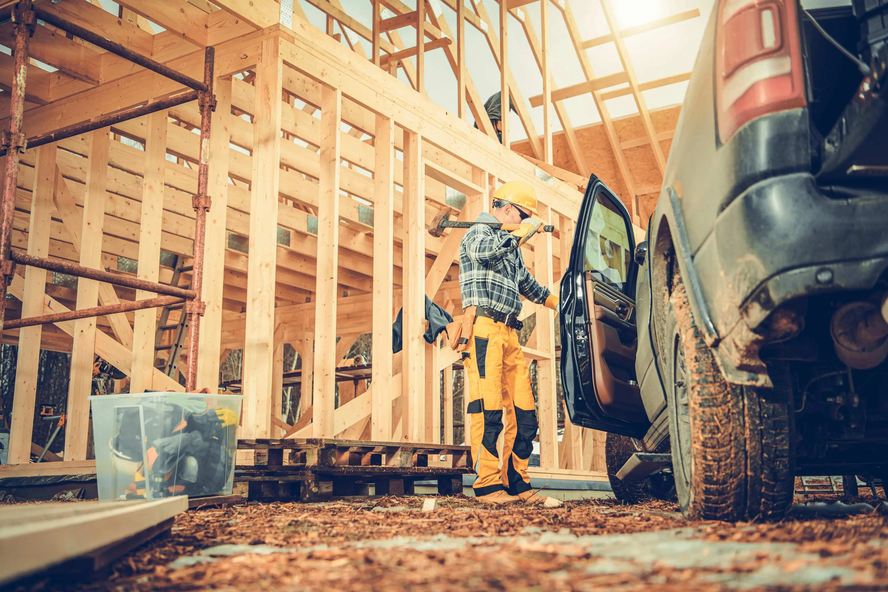 Man at construction site