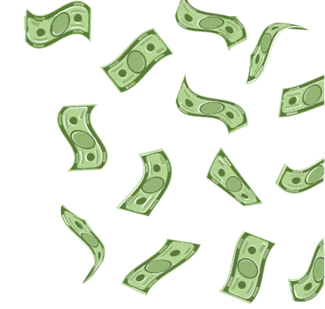 Money flying away