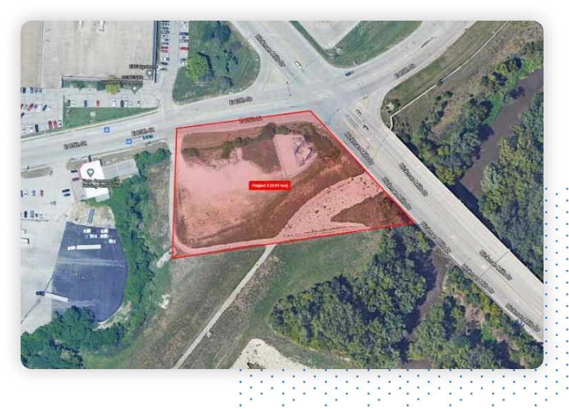 Red Geofence on Map