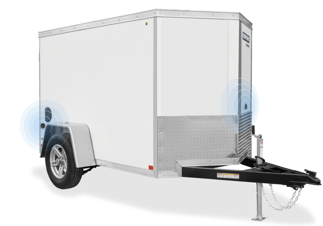 Trailer with a battery tracker